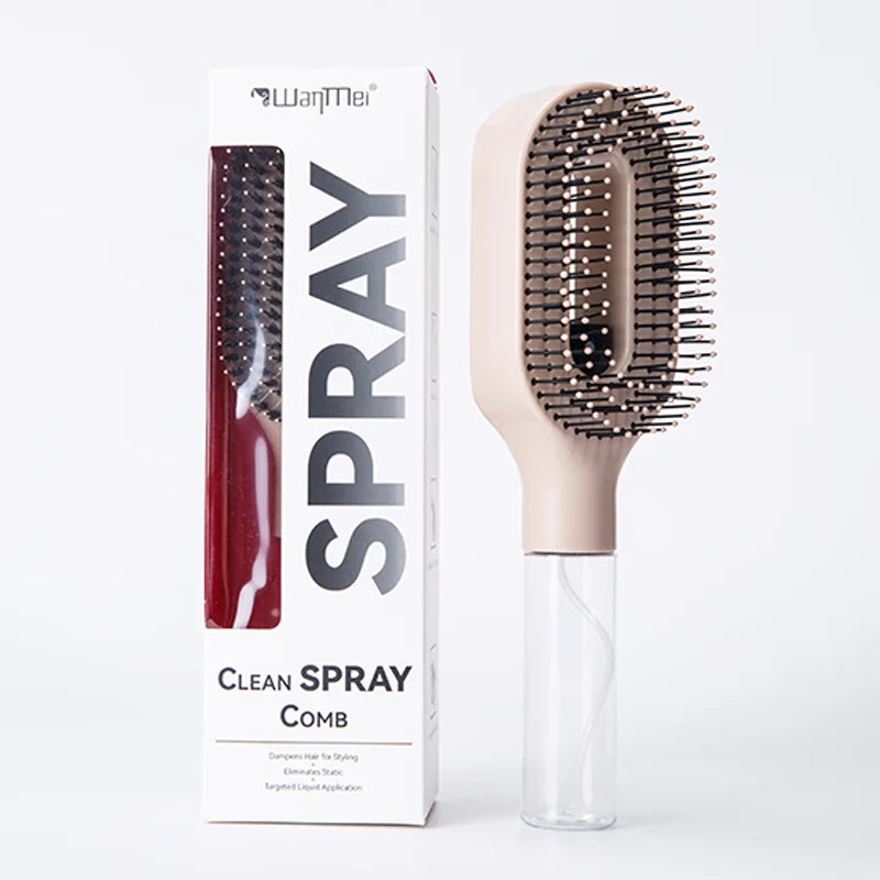 2in1 Sprayer Comb Detangling Scalp Massage Hairbrush with Spray Bottle Essential Oil Water Mist Spray Brush Anti-static Summer dylinoshop