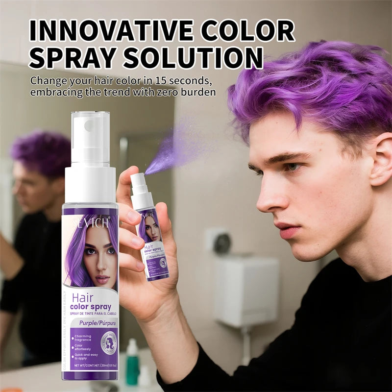 Halloween Hair Color Spray Disposable Hair Dye Spray DIY Hair Color Liquid Washable 8 colors Hair Styling Spray Beauty Makeup