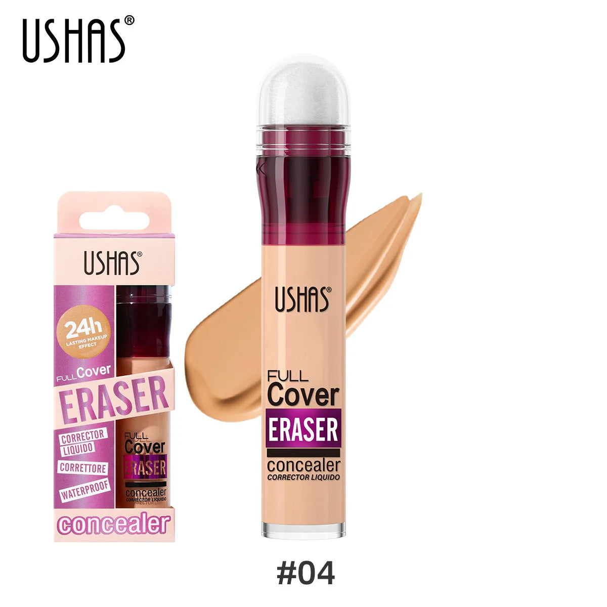 Cream Concealer with Sponge Applicator – Waterproof, Oil-Control, Full Coverage dylinoshop
