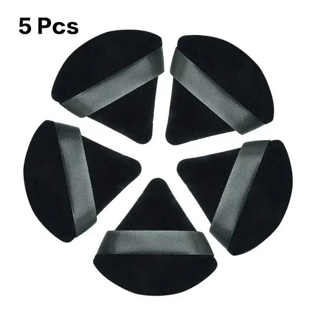 Triangle Powder Puffs – Soft Plush Wet/Dry Cosmetic Sponges dylinoshop