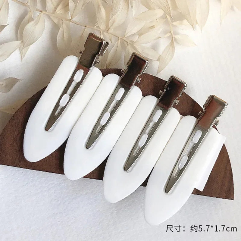 4 Pcs Seamless No Bend Hair Clips Barrettes No Mark Pin Curl Clip Makeup No Crease Hair Clip Hair Styling Bang Clips New Color dylinoshop
