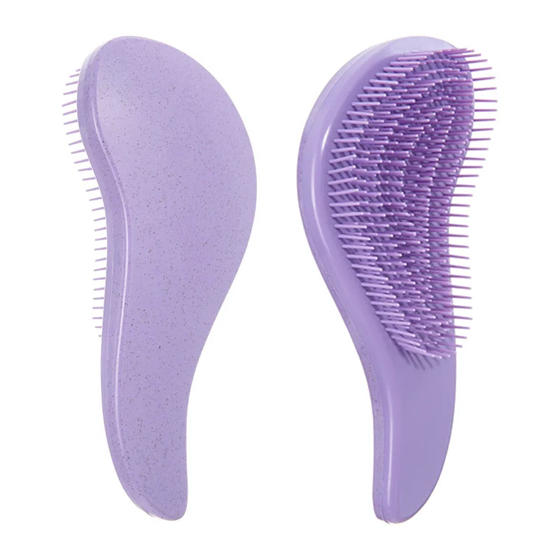 1pcs Magic Detangling Hairbrush Soft Wheat Straw Scalp Massage Comb Anti-static Gentle Grooming Brush Salon Hair Styling Brush dylinoshop
