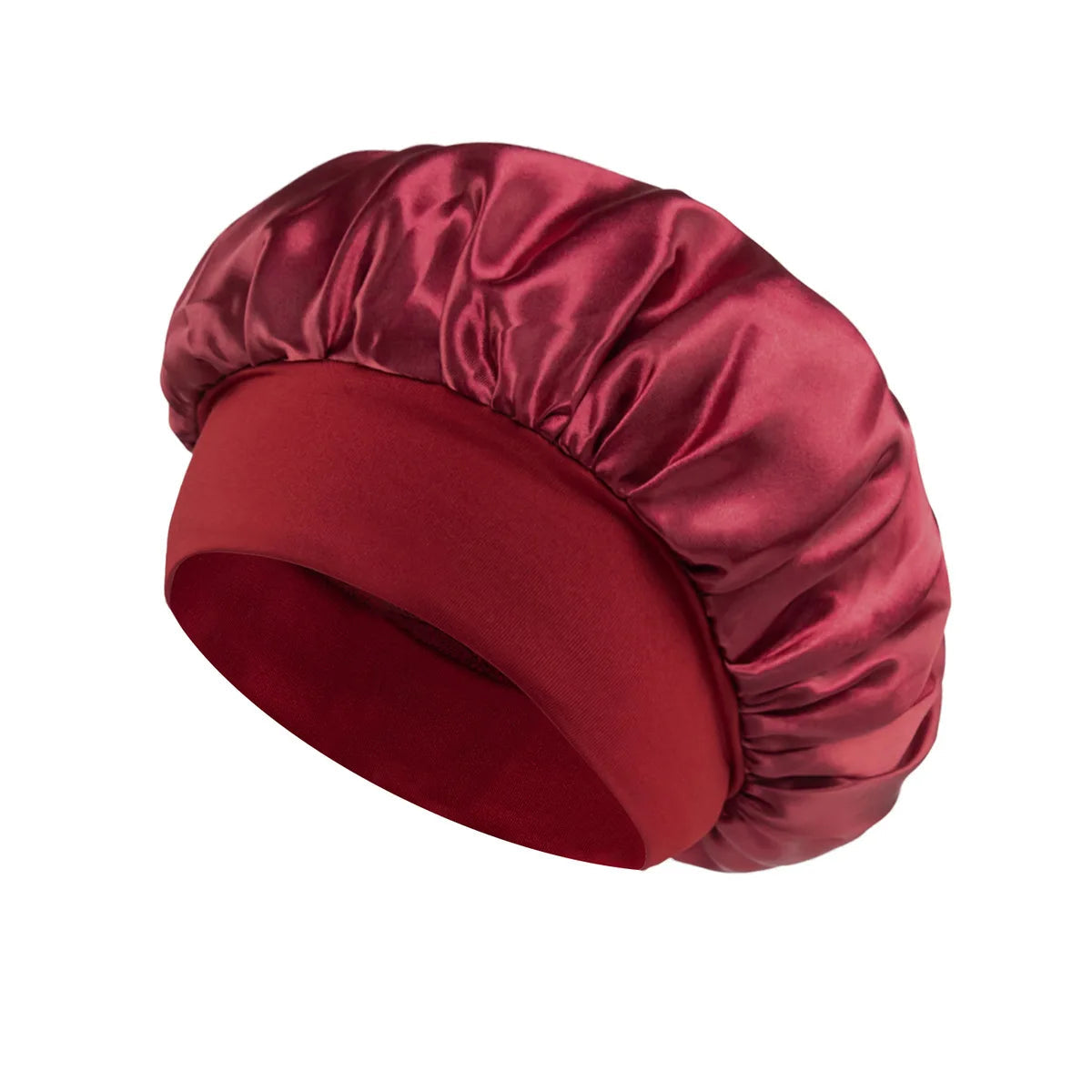 1pcs Soft Silk Satin Lined Bonnet Large Satin Hair Bonnet Household Sleep Shower Cap Hair Wrap Cover for Long Hair Salon Tool dylinoshop