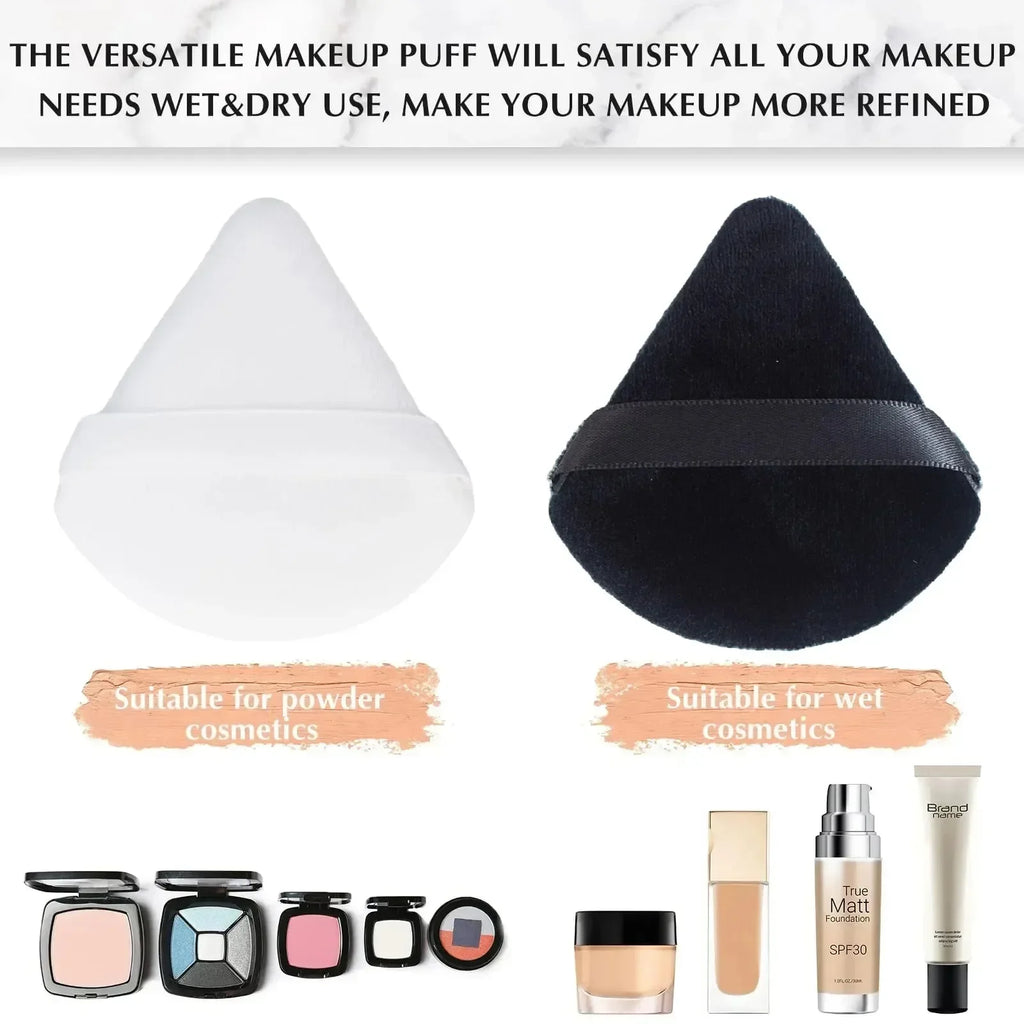 2/5/10/20Pcs Triangle Powder Puff Wet Dry Use For Loose Powder Liquid Cosmetic Soft Plush Powder Puff Makeup Foundation New In T