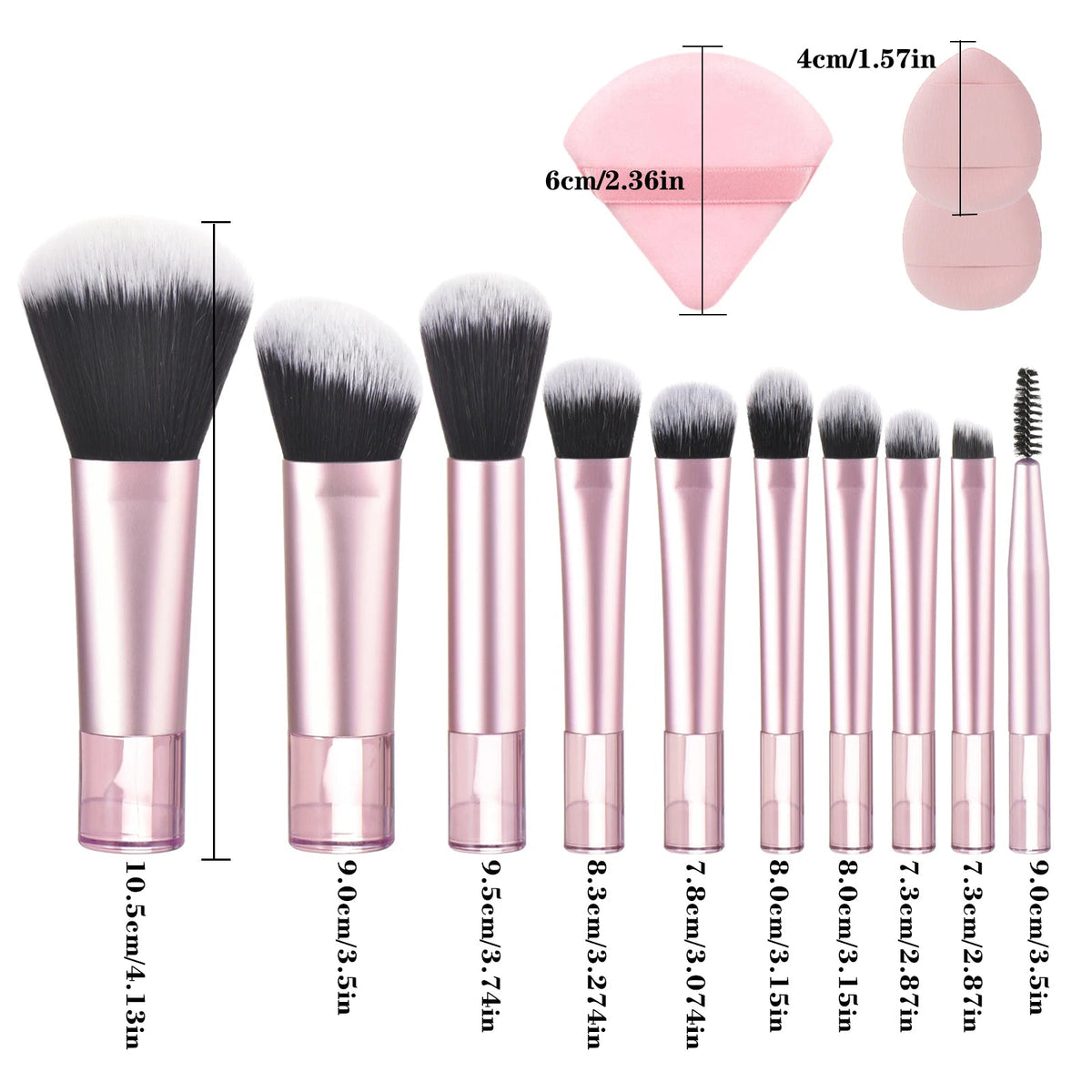 Mini Travel Makeup Brush Set – Portable Palm Brushes dylinoshop