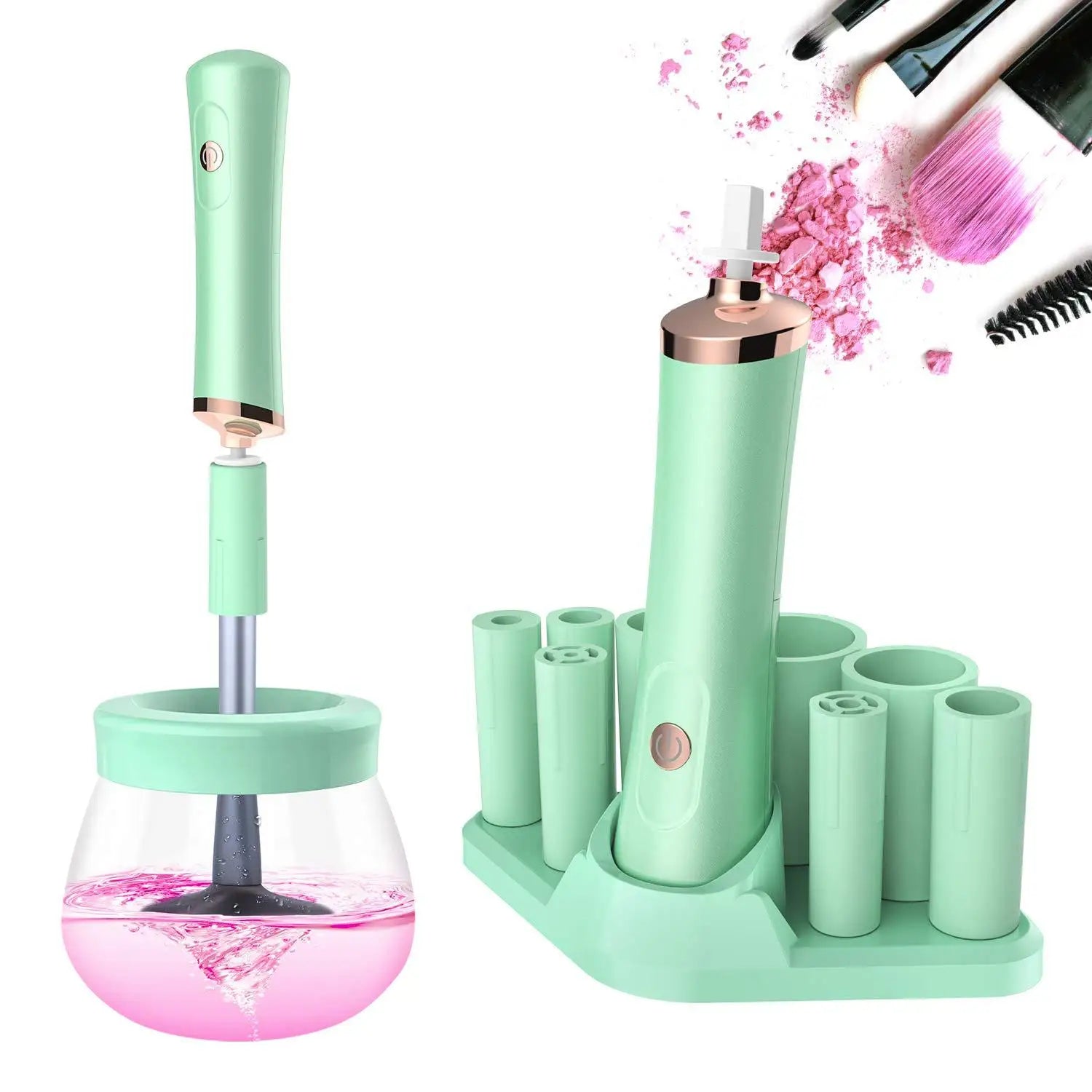Professional Electric Makeup Brush Cleaner Eyelash Glue Shaker Machine Fast Washing and Drying Make Up Tool Brush Cleaner