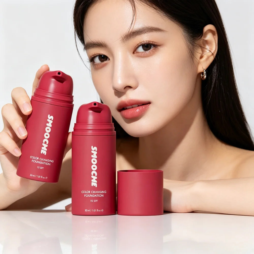 Lightweight Color Changing Foundation Liquid Auto Match Skin Tone Moisturizing Natural Radiance Flawless Makeup Base Beauty