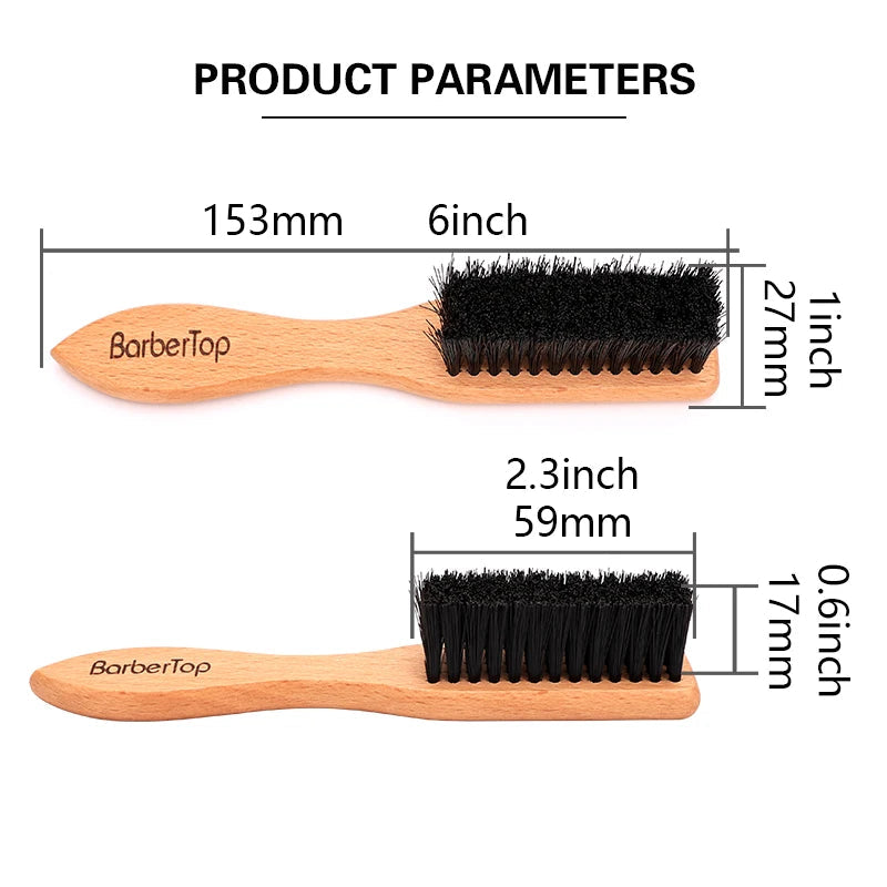 Barbertop Men Beard Brush Wooded Handle Soft Hair Cleaning Brush Broken Hair Remove Comb Hairdressing Neck Duster Barber Tools dylinoshop