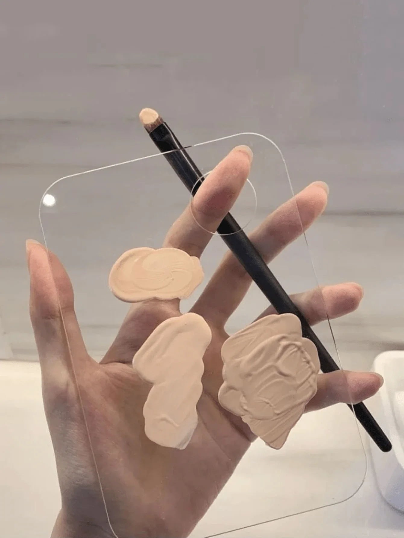 1/2PCS Acrylic Makeup Palette Spatula Liquid Foundation Eye Shadow Mixing Cream Pigments Nail Art Manual Cosmetic Beauty Tools