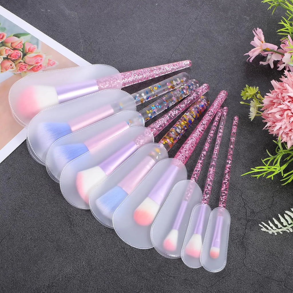 20PCS Makeup Brush Covers - 5-Size Universal Fit, Clear Dust-Proof Sleeves for Travel & Salon Storage (Hygienic Protection)