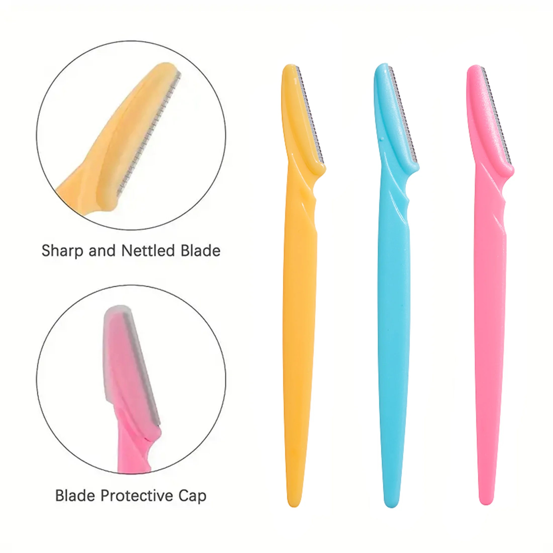 Portable Eyebrow Trimmer Blade Women's Face Shaver Safety Knife Makeup Scraper Hair Removal Tool for Eyebrow Epilation