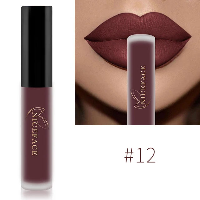 NICEFACE Waterproof Matte Liquid Lipstick, 24 Shades dylinoshop