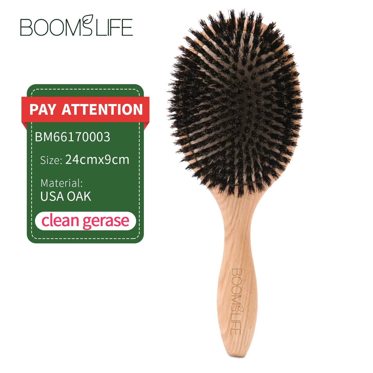 BOOMSLIFE Boar Bristle Hair Brush Women Combs for Hair Wood HairBrush Detangle Straightener Brush Hair Comb Barber Accessories dylinoshop