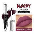 Lip Stain Kiss of Death Bloody Gothic Matte Long Lasting Waterproof Non Stick Color Darkens Over Time Vampire Makeup