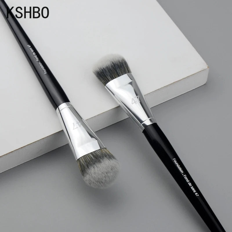 KSHBO Foundation Brush 47 Broom Head Liquid Foundation Shadow Repairing Brushes Women Face Base Makeup Beauty Professional Tools