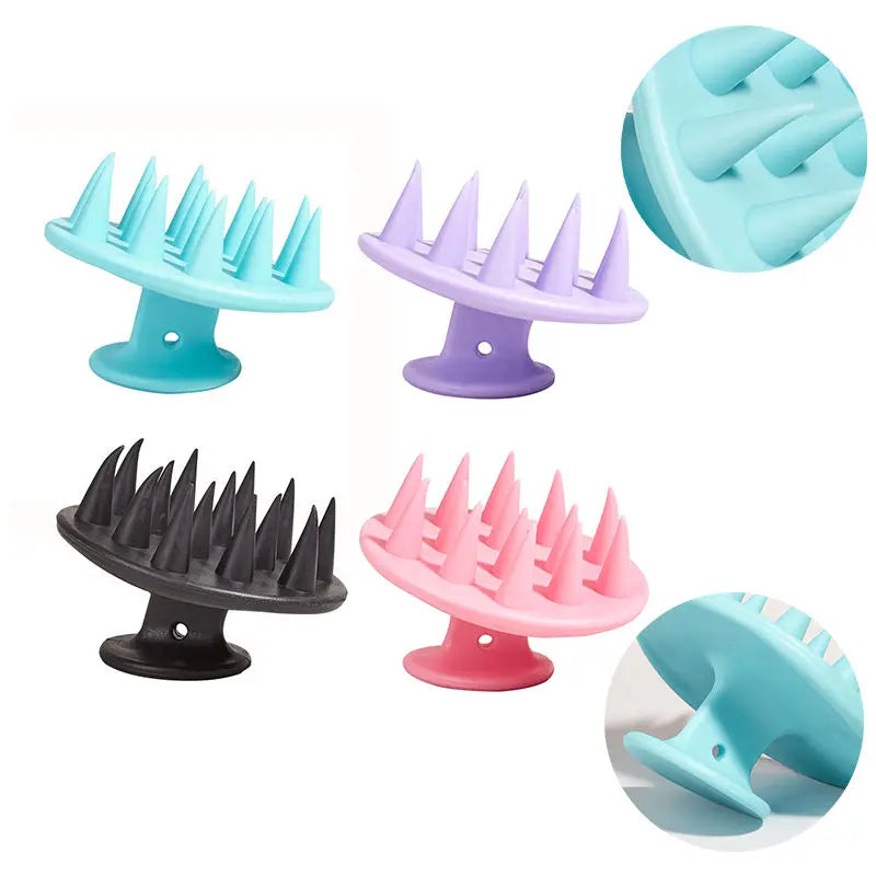 Silicone Shampoo Head Scalp Massage Brush Silicone Body Brush Hair Washing Comb SPA Bath Shower Brush Salon Hairdressing Tools dylinoshop