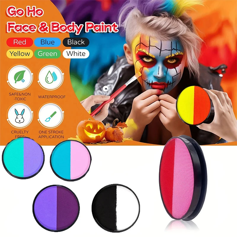 Watercolor Face & Body Paint, Water-Based Multicolor Set dylinoshop