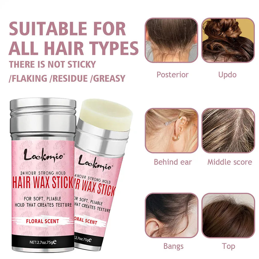 Professional Styling Wax for Women Anti-frizz Pomade Smoothing Broken Back Hair Mud Messy Hairs Control Wax Rod for Natural Wigs dylinoshop