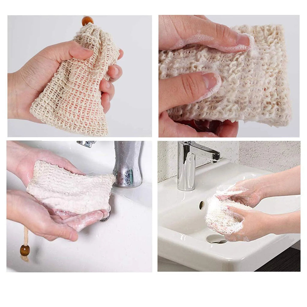 Soap Foaming Net Mesh Bags Bath Washing Tools Body Cleaning Bubble Helper Mesh Deep Cleaning Home Bathroom Supplies