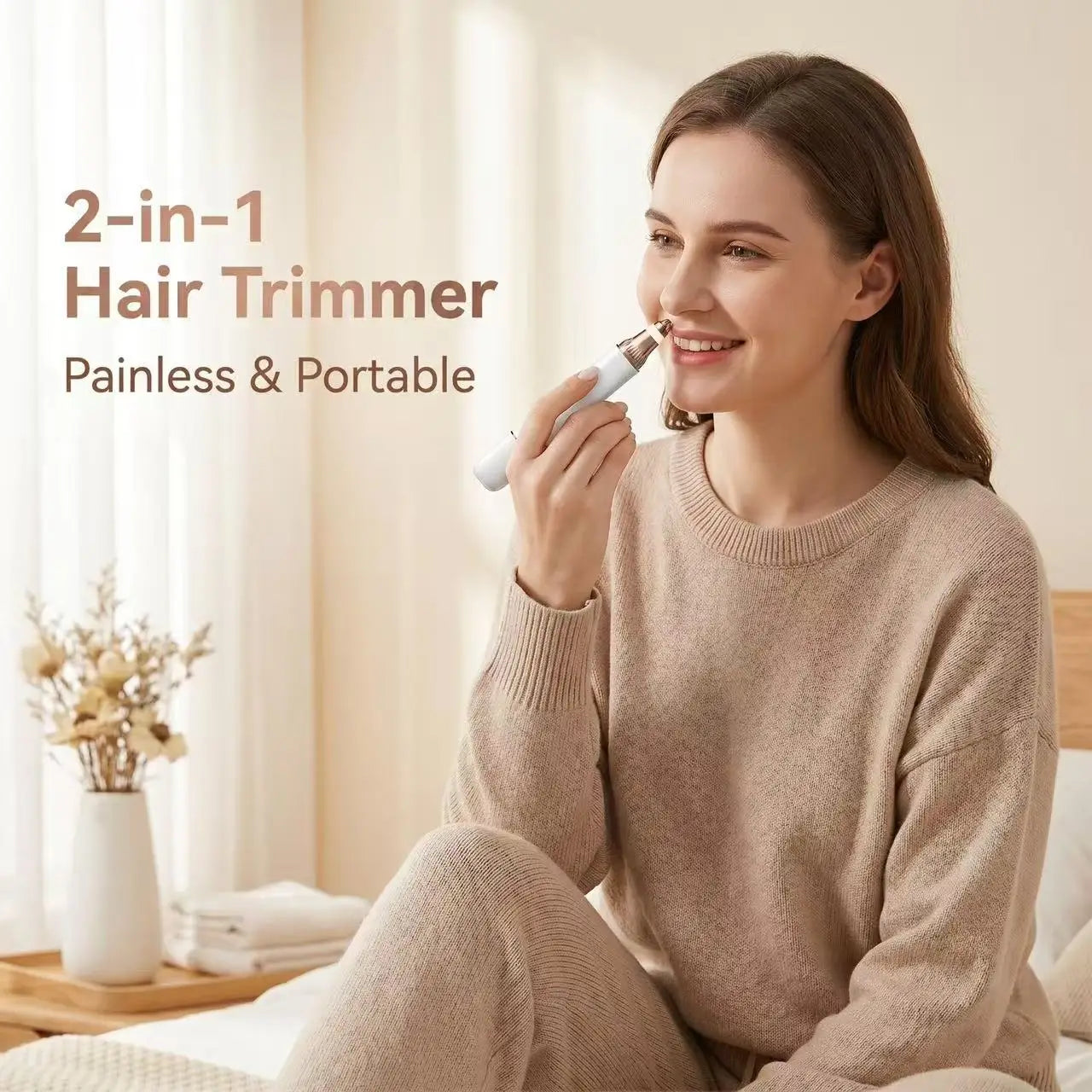 2-in-1 Electric Shaver & Eyebrow Trimmer for Women, USB Rechargeable