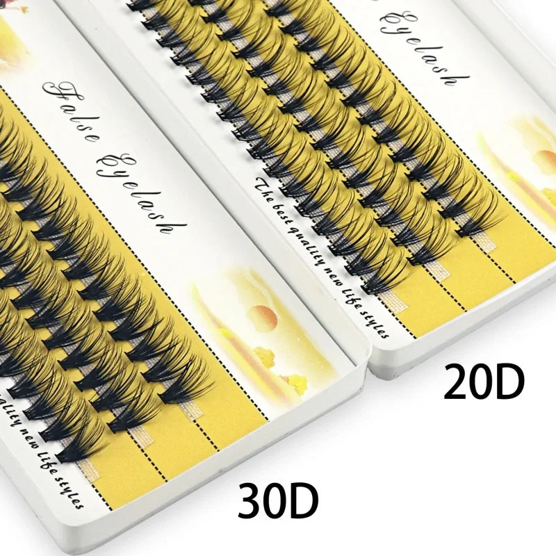 20/30D Mink Eyelashes Natural Eyelash Bunches 1 Box/60 Bundle 3D Russian Individual Eyelash Cluster Makeup Tool Lashes Wholesale
