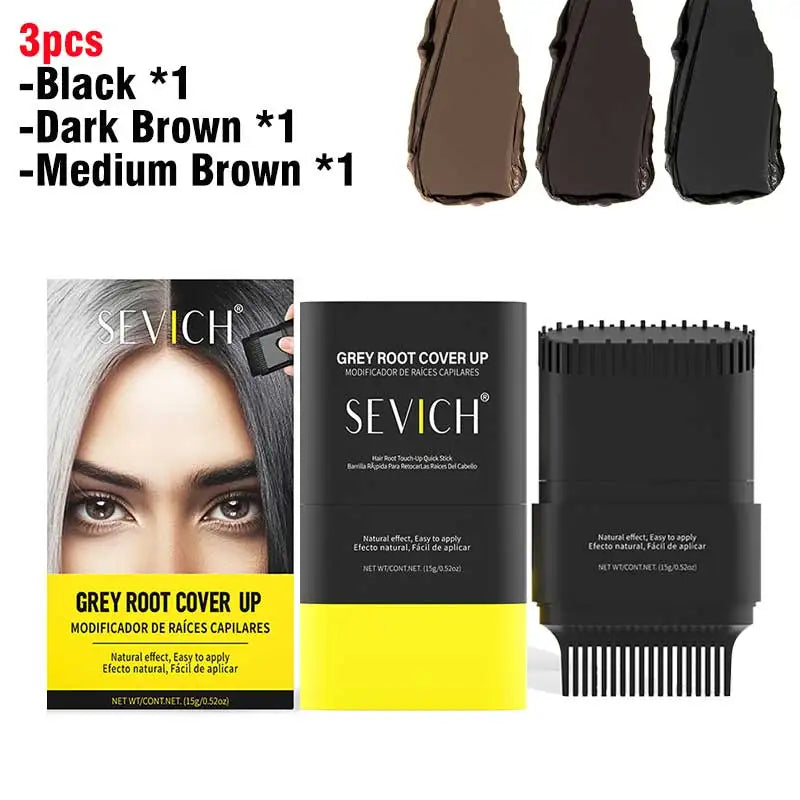 Hair Color Stick For Men & Women Quickly Covers Gray White Hair Concealer Waterproof Hairline Instant Covering Hair Dye Stick dylinoshop