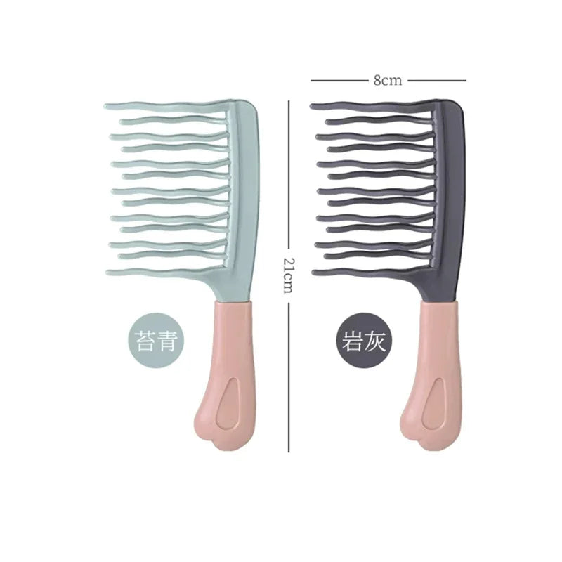 1/2pcs Double Row Wide Tooth Comb Big Tooth Women Special Styling Tool for Perm Curly Hair Fluffy Hairdressing dylinoshop