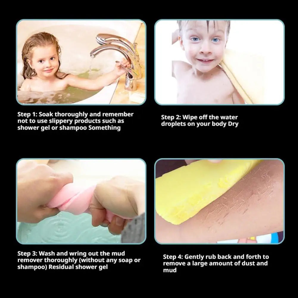 Children's 3D Magic Bath Sponge Soft Exfoliating Shower Sponge Baby Body Massage Dead Skin Remover Cleaning Bath Brush