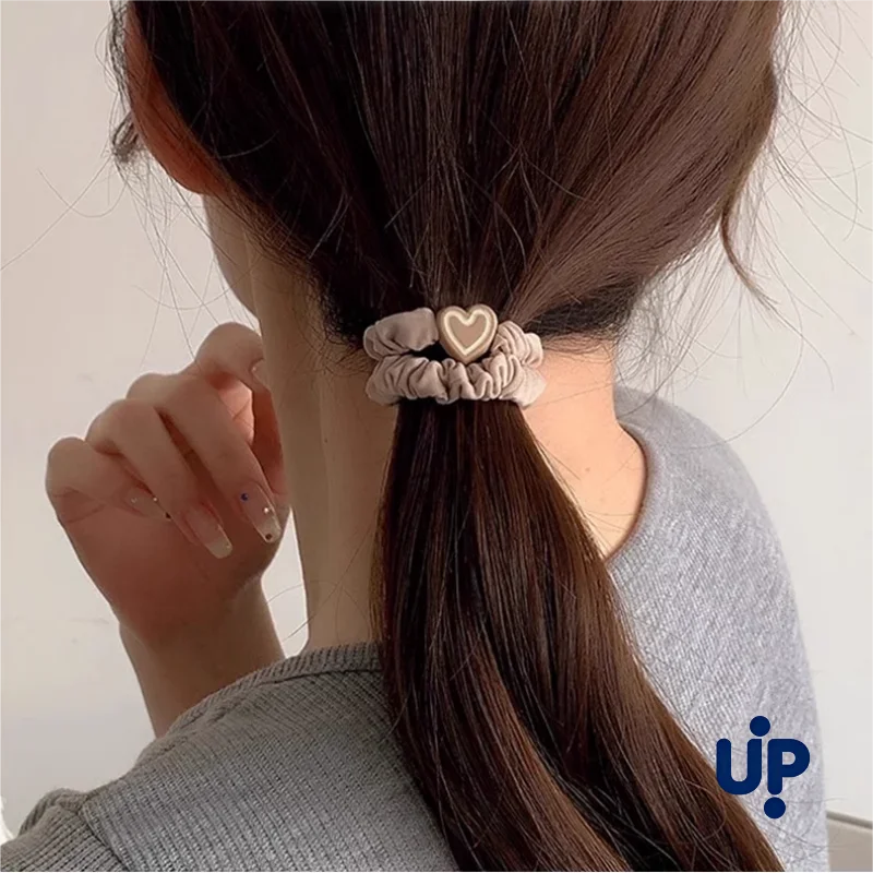 10PCS Headband Leather Band Female High Ponytail Holster Hair Accessories Simple High Elasticity Durable Rubber Band Hair Circle dylinoshop