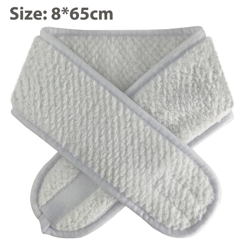 Adjustable Makeup Headband Soft Fleece Face Wash Towel Bath Spa Facial Hairband Skincare Beauty Head Wrap Accessory 