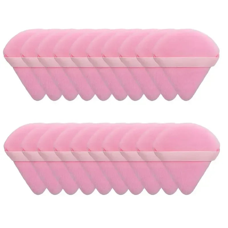 Triangle Powder Puffs – Soft Plush Wet/Dry Cosmetic Sponges dylinoshop