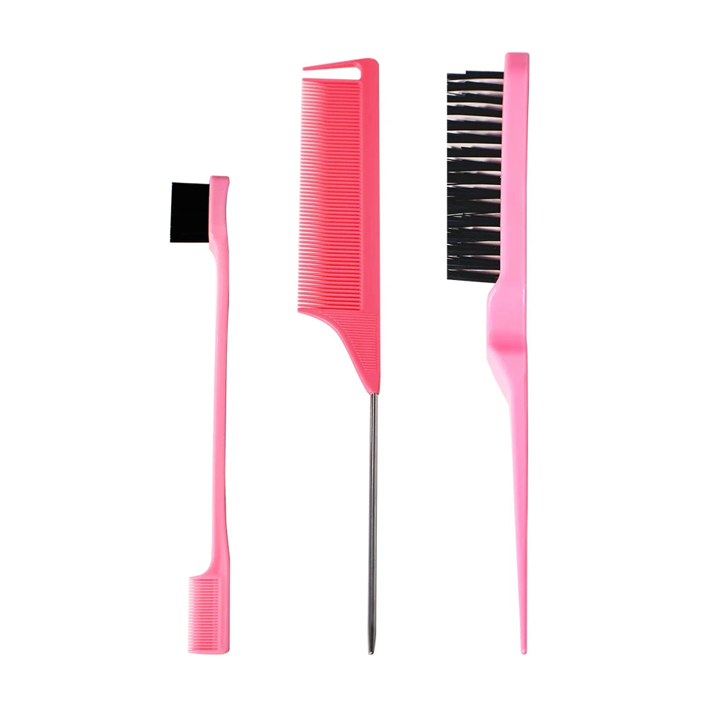Pro Pointed Tail Salon Hairdressing Hair Styling Anti-static Comb Hair Brush Steel Needle Pin Rat Tail Combs Barber Accessories dylinoshop