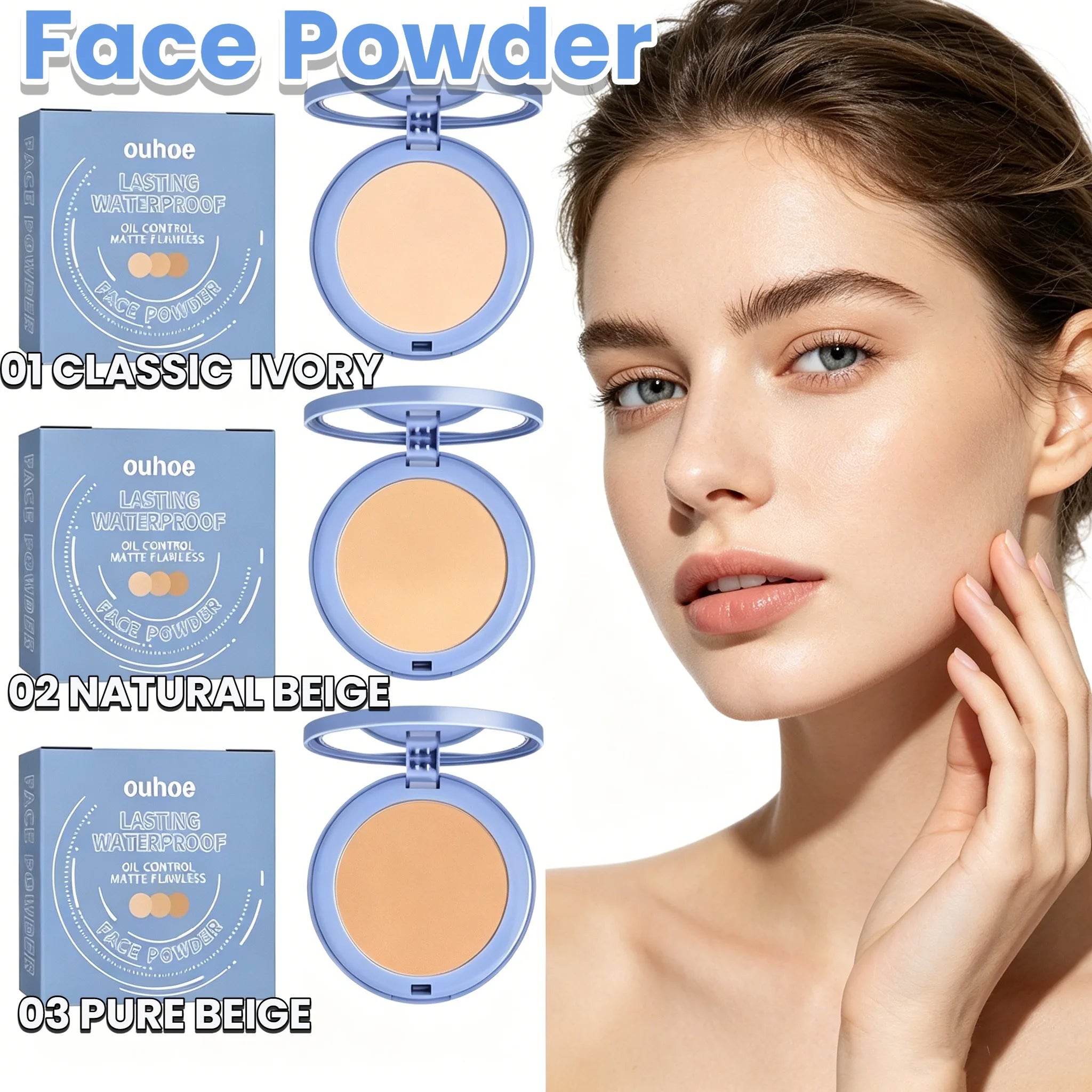 Matte Face Setting Powder Oil Control Waterproof Pore Blurring Makeup Finish  Full Coverage Loose Powder for Oily Skin