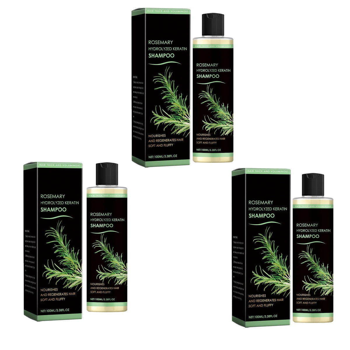 Rosemary Natural Shampoo Hair Thickness Loss Deep Nourishing Scalp Care Strengthen Repair Damaged Oil Control For Men Women dylinoshop