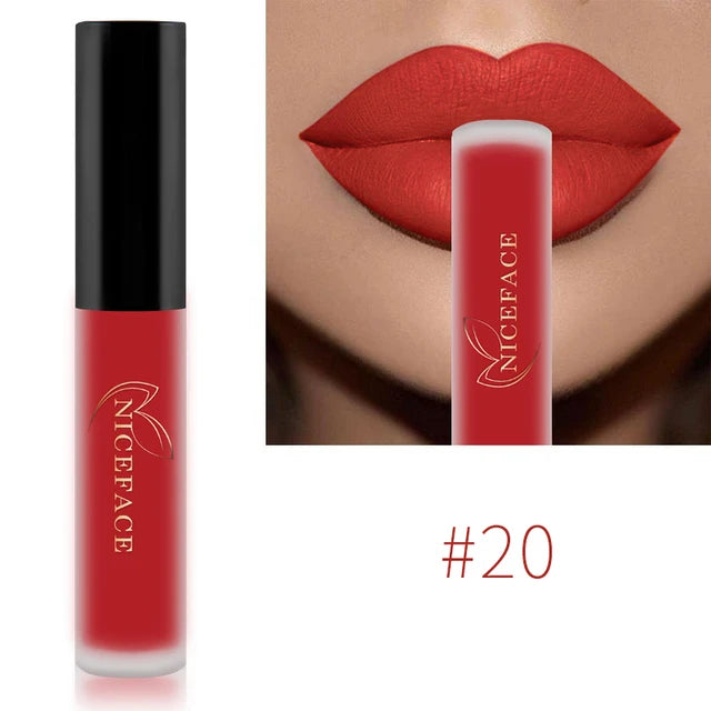 NICEFACE Waterproof Matte Liquid Lipstick, 24 Shades dylinoshop