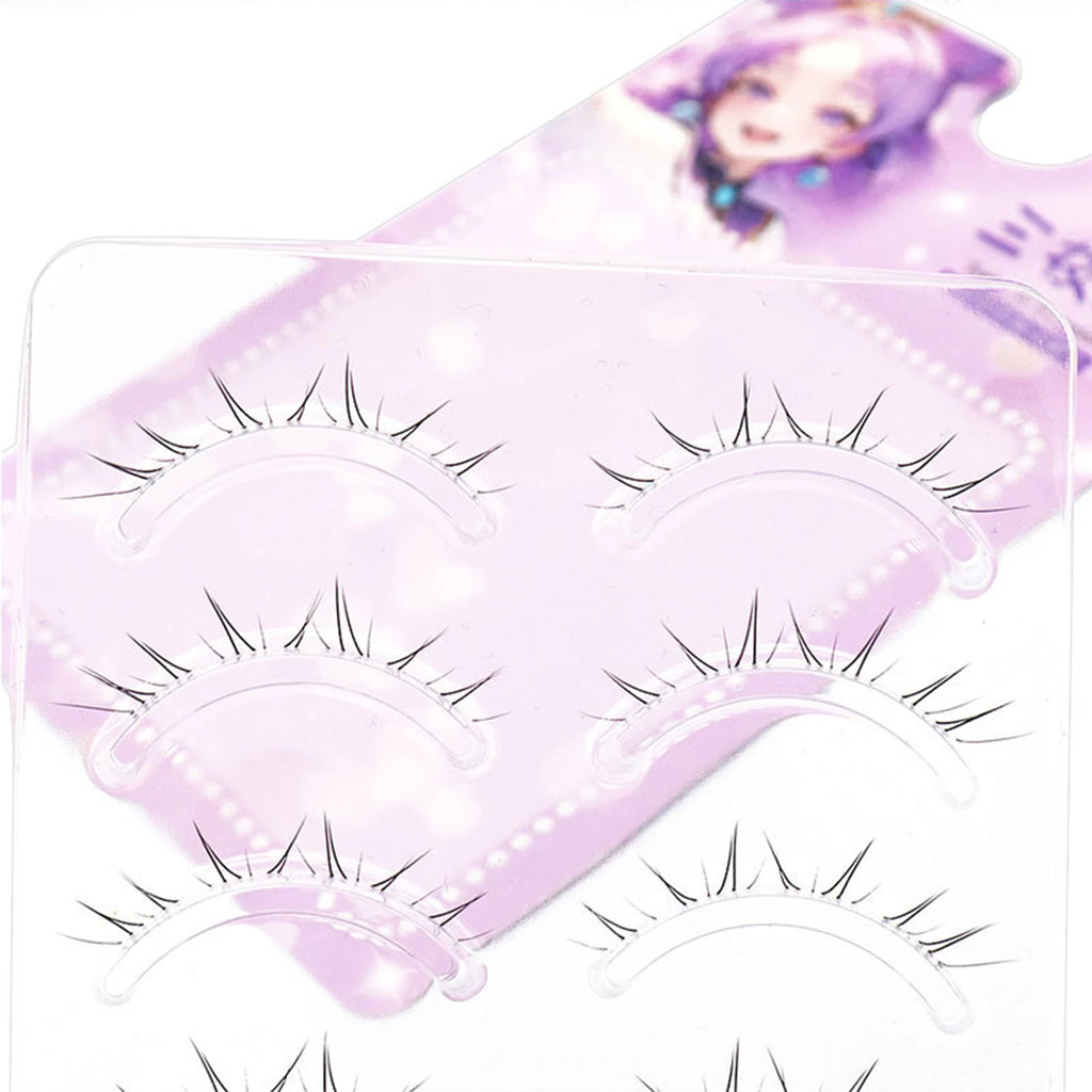 5 Pairs 4-8mm Antique Cartoon Lower False Eyelashes Wispy Cluster Natural Daily Eyelash Extensions For Beauty Eye Cosplay Makeup