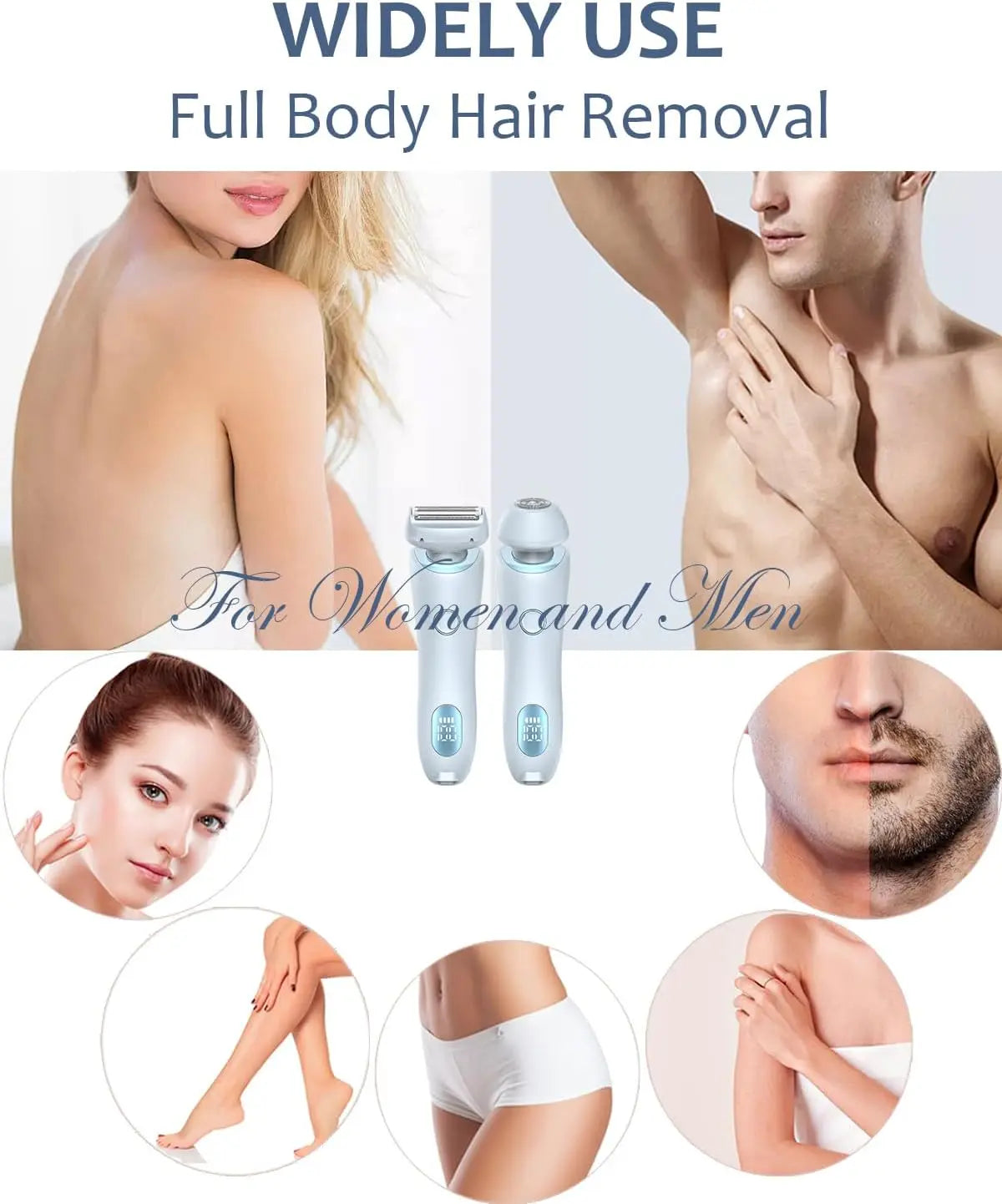 2-in-1 Rechargeable Epilator & Shaver for Women – Body Hair Removal