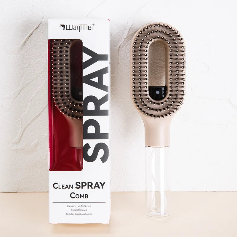 2in1 Sprayer Comb Detangling Scalp Massage Hairbrush with Spray Bottle Essential Oil Water Mist Spray Brush Anti-static Summer dylinoshop