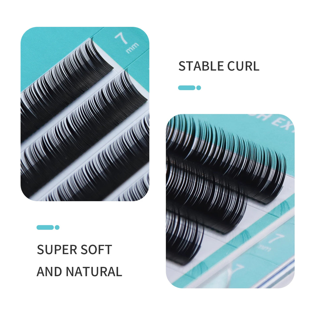 GLAMLASH Bottom Brown Lower Lashes 567mm Short Synthetic Mink Individual Eyelash Extension Lower Eyebrow Lashes Makeup Tools