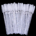 50pcs Disposable Eyelash Brushes Crystal Eye lash Mascara Wands Glitter Lash Comb Spoolies Micro Makeup Applicators