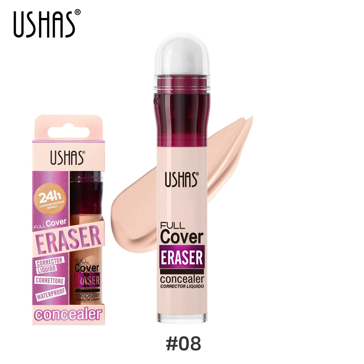 Cream Concealer with Sponge Applicator – Waterproof, Oil-Control, Full Coverage dylinoshop