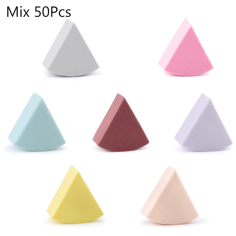 Triangle Makeup Blender Sponges – Wet & Dry Use, Set of 20/50 dylinoshop