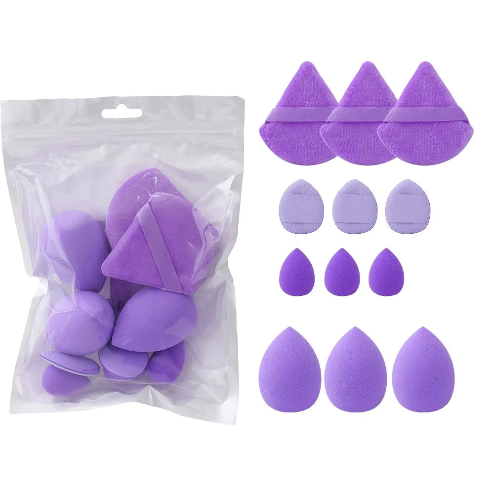 12-Piece Makeup Sponge Set – 4 Styles, Wet & Dry Use dylinoshop