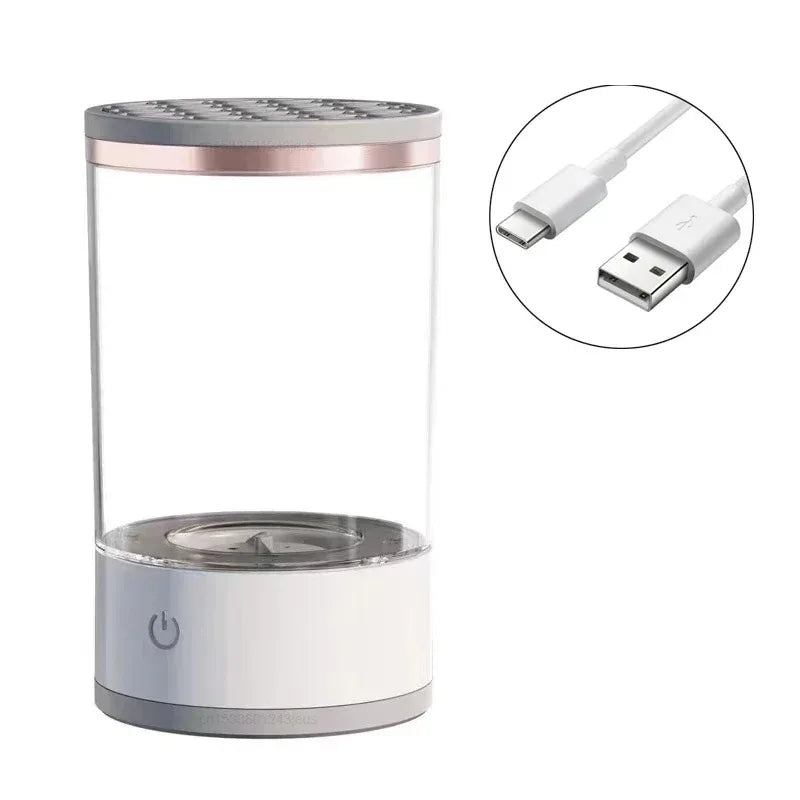 USB Plug Electric Automatic Makeup Brush Cleaner and Dryer Cosmetic Brush Cleaning Machine with Cleaning Mat