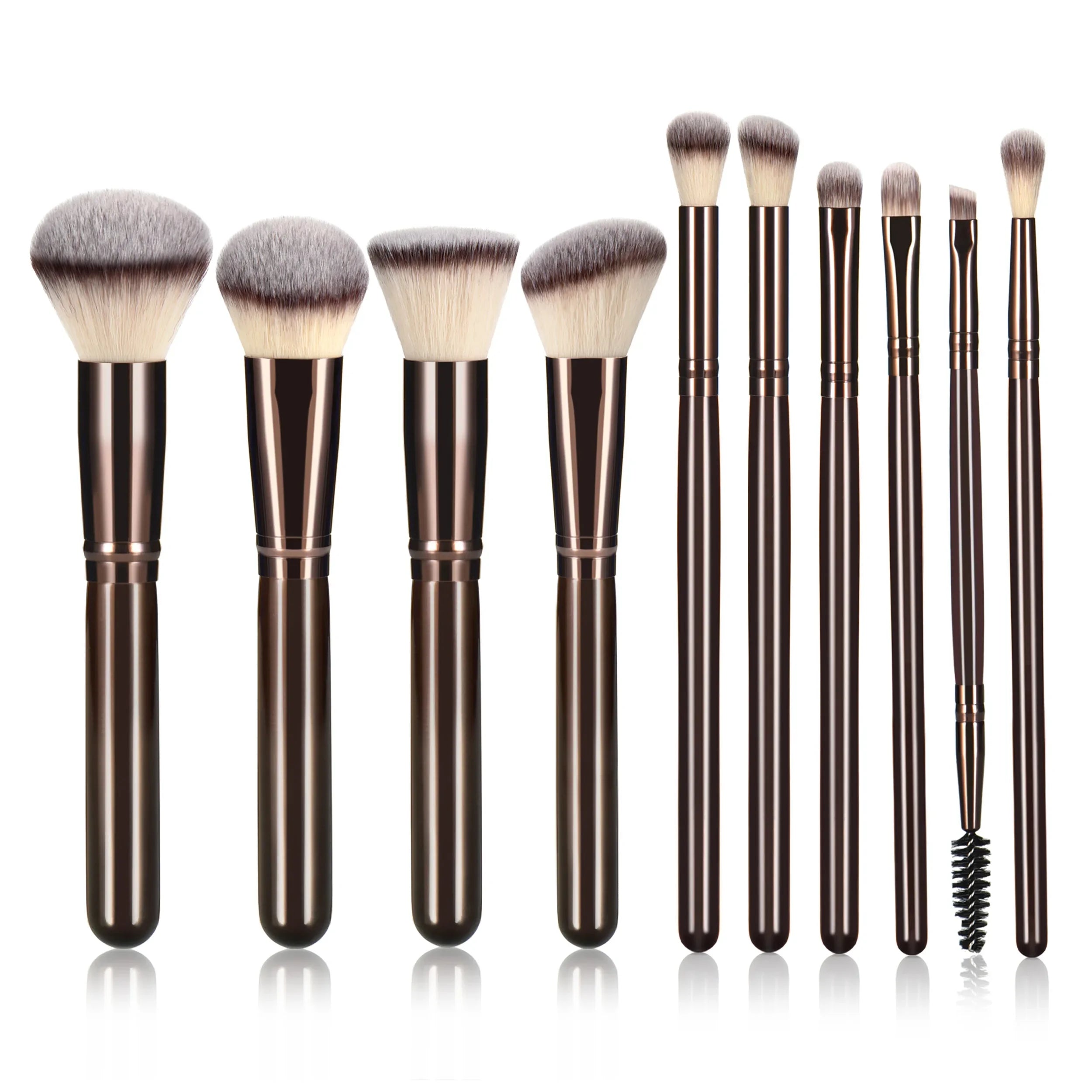 20/40Pcs Makeup Brushes and Sponges Set, Brown Makeup Puff, Beauty Egg, Headband, Wristband Remover Kit, Makeup Tool, Gift,