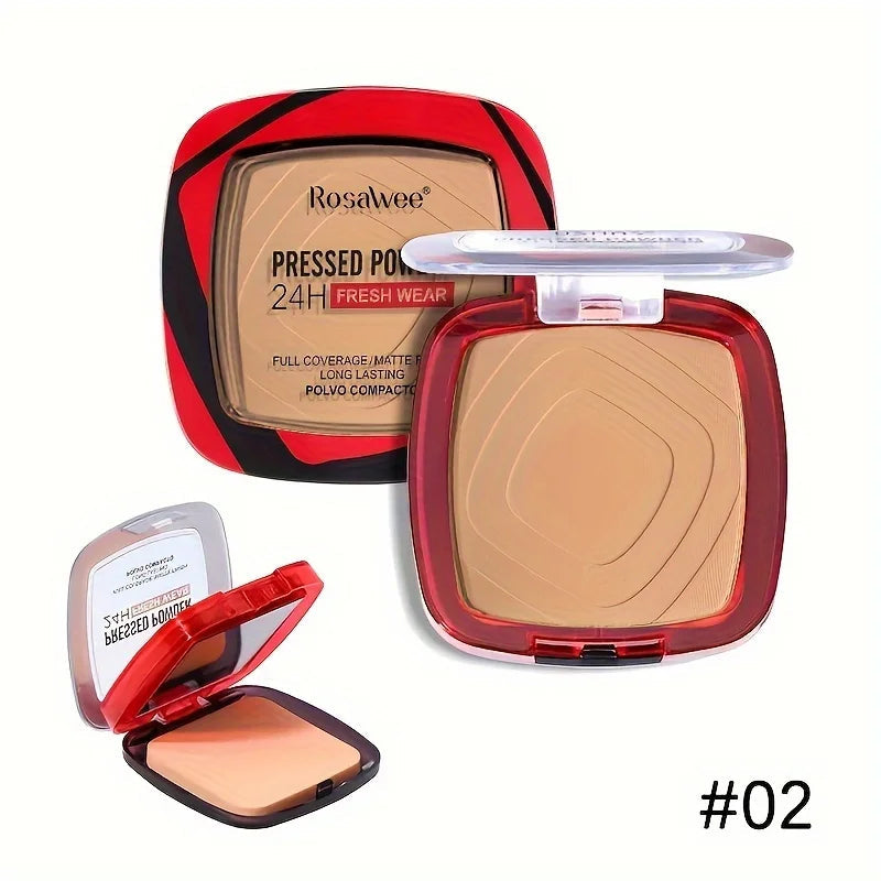 Matte Full Coverage Pressed Powder Foundation with Puff Applicator dylinoshop