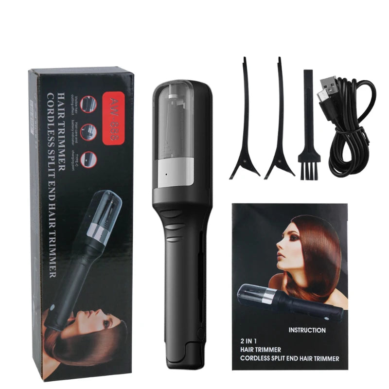 Cordless Split End Hair Trimmer for Dry & Damaged Hair