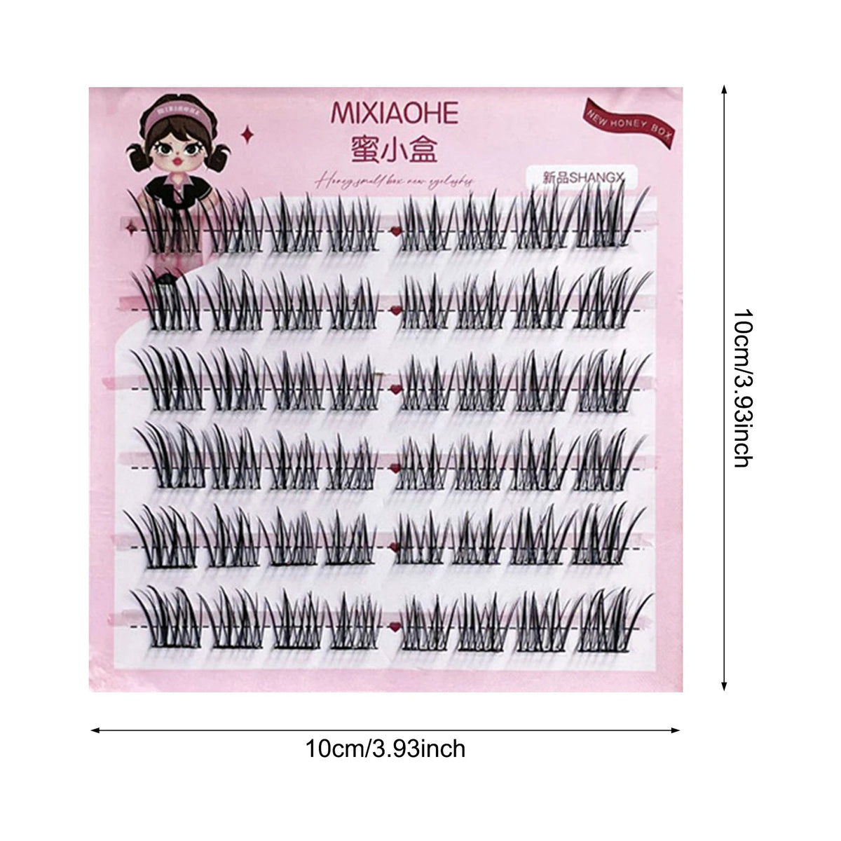 U-Shape Individual Lash Clusters – Natural Long Faux Eyelashes dylinoshop