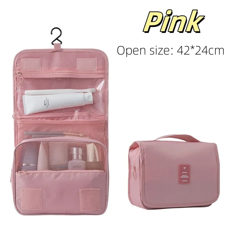 Travel Makeup Bag High Capacity Toiletries Storage Pouch Travel Make Up Organizer Waterproof Beauty Bag Bathroom Wash Bag 