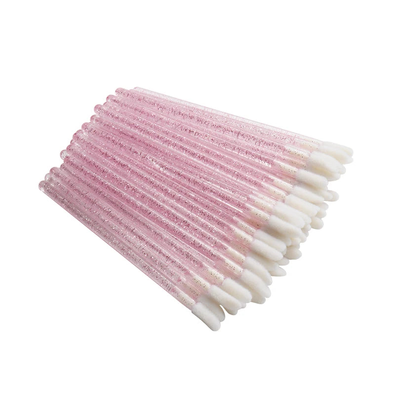 50 Pcs Disposable Lip Brush Individual Lash Removing Cleaning Mascara Applicator Makeup Brushes For Eyelash Extension Tools